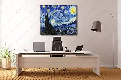 The Starry Night Van Gogh Painting Giclee Canvas Print Art Home Decor Wall  • $202.40