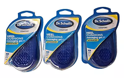 Dr. Scholls MEN Gel HEEL Cushion Insoles Massaging ( 3 Pairs ) • $24.94