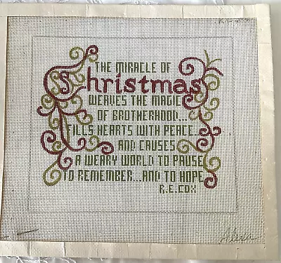 Needlepoint Kit Alexa Hand Painted Canvas The Miracle Of Christmas 18 Ct Fibers • $42.94