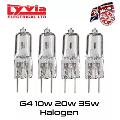 £3.99 • Buy Halogen Bulbs Capsule Light  12v 10w 20w 35w G4 Pins Pack Of 4 UK Seller