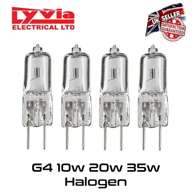 Halogen Bulbs Capsule Light  12v 10w 20w 35w G4 Pins Pack Of 4 UK Seller • £3.99