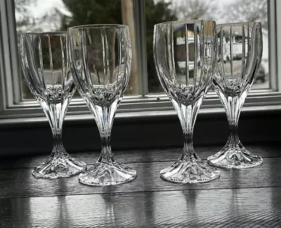 Mikasa Berkeley Crystal Wine Glasses-7 1/4”-set Of 4 • $35.50