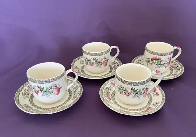 Set Of 4  Indian Tree Espresso Cups And Saucers Johnson Bros • £10