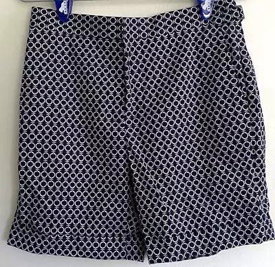H & M - Men’s Flat Front Pattern Shorts - Size 33R - Navy Blue • $7.99
