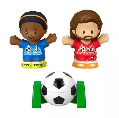 Fisher Price Little People 2 Pack Soccer Coach Player Ball New • $8.99