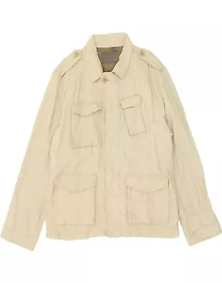 TED BAKER Mens Utility Jacket Size 7 3XL Beige Linen AM06 • $39.30