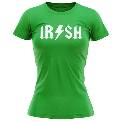 £12.95 • Buy Irish Rock Parody T Shirt Funny St Patricks Day Paddy Days Gift Ideas Her Pad...