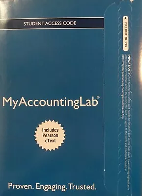 MyAccountingLab With Pearson EText -- Access Card -- For Financial Accounting By • $90