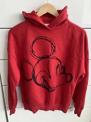 Disney Mickey Minnie Mouse Ladies Classic Red Pullover Hoodie Size XS • £12.99