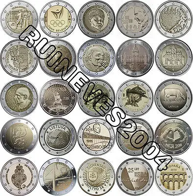  29 X 2 Euro Commemorative Coins 2016 - Uncirculated Coins ** Complete SET * RAR • $165