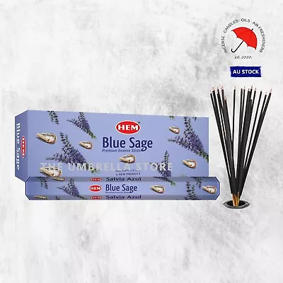 Blue Sage Incense Sticks. Hex Pack. Hem. [6 Packs ] Bulk Buy Save! • $18.95