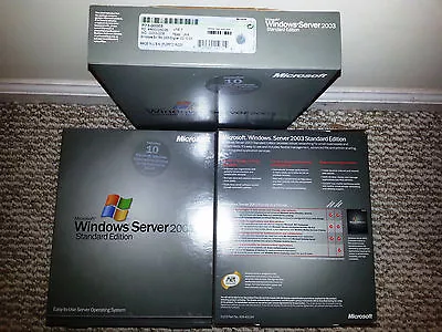 Microsoft Windows Server 2003 Standard 10 CALs SKU P73-00003 Full Retail Box • $650