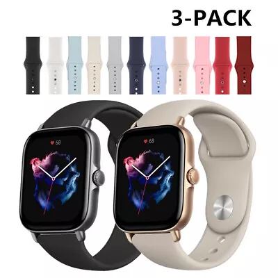 3 PACK A# Quick Fit Silicon Watch Band Strap For Amazfit GTS 4 3 Pro 2e Mini • $12.99