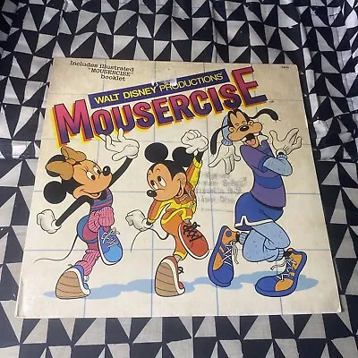 1972 Walt Disney Productions Mousercise With Exercise Book LP Vinyl Record • $12