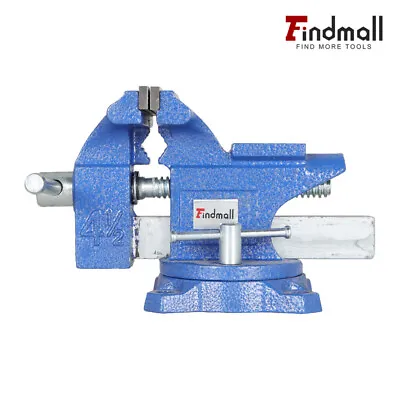 4-1/2  Bench Vise With Anvil Swivel Locking Base Table Top Clamp Heavy Duty Vice • $35.99