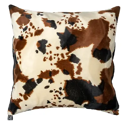 Buffalo Cow Pony Skin Velboa Velvet Cushion Cover Sofa Case Fits 18  X 18  • £10.99