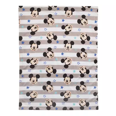 Mickey Mouse Reversible Soft Baby Blanket Kids Toddlers House Car Seat Throw • $29.89
