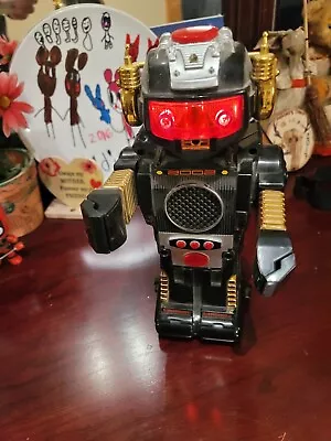 Vintage 1984 11” Magic Mike Robot 2002 2 Model Black. Powers Lights And Sound • $18