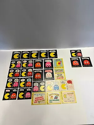 1980's Fleer PAC-MAN Sticker Cards Lot Of 28 Cards Vintage • $17