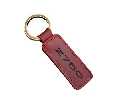 Key Ring Keychain Leather Gift Motorcycle Accessories Red For Kawasaki Z750 • £11.99