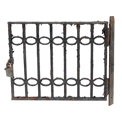 Antique Wrought Iron Window Guard Gate 24.5 X 21.25 • $225