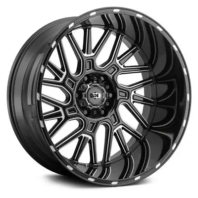 20 Inch 20x12 Vision 404 BRAWL Black Milled Wheels Rims 8x170 -51 • $1010.92