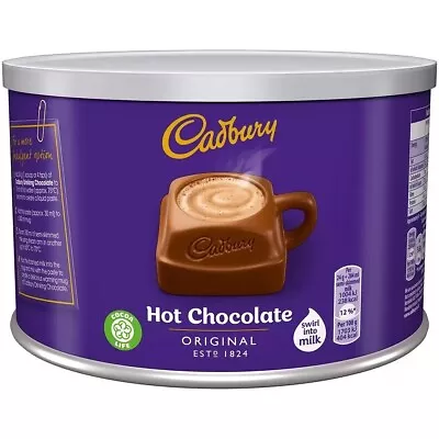 Cadbury Hot Drinking Chocolate 1Kg Tub 55 Servings Per Tub Add Water Or Milk • £11.49