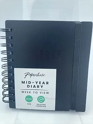 £2.99 • Buy Paperchase Black Mid Year Student Diary July 2023 - July 2024 Mini Size FREEPOST