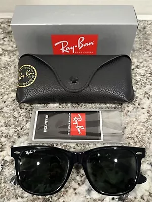Ray Ban Original Wayfarer Classic Polarized Green Sunglasses RB2140 901/58 54MM • $99.99