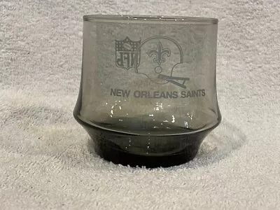 $14.99 • Buy VINTAGE&RARE 1970's New Orleans Saints Smoked Lo-Ball Glass, MINT!!