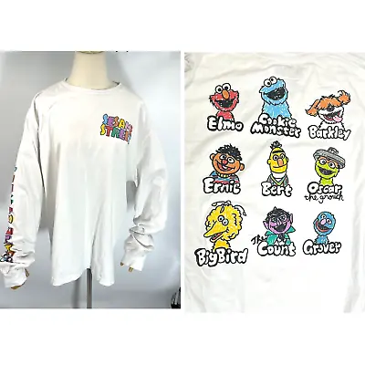 Sesame Street Adult Size 2X Top White Long Sleeve Double Sided Big Bird Elmo  • $44.99