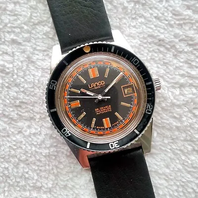 Lanco With  Stadium  Bezel - Diver From 60's - Dafe Function No Working • £200