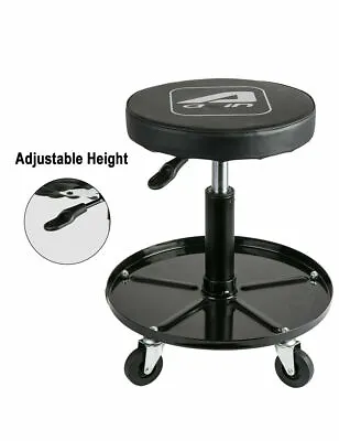 Adjustable Swivel Shop Stool With Casters And Tool Tray Mechanics Rolling Seat • $53.99
