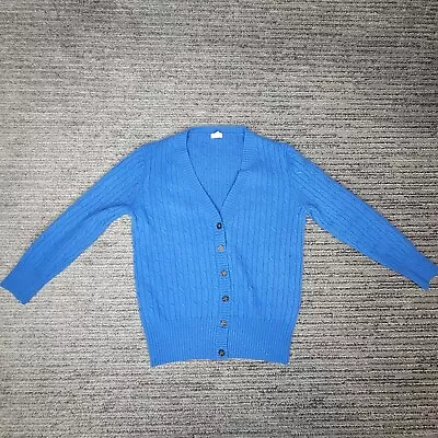 J Crew Size XS Petite Women Cardigan Sweater Button Up Long Sleeve Blue • $14.99