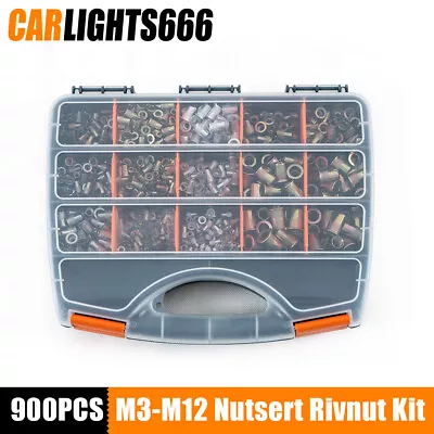 900X M3-M12 Stainless Steel Nutsert Rivnut Kit Riveter Tool Mandrel Screw New • $26.60