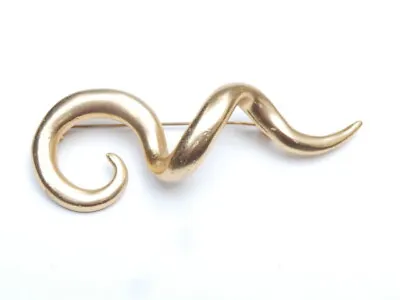 Vintage Whimsical Swirl ? Big GP Abstract Curling Statement Brooch • $10.80
