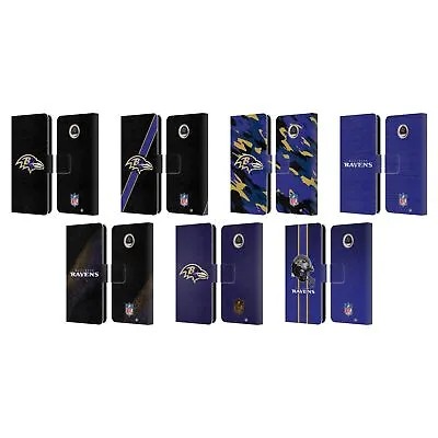 Official Nfl Baltimore Ravens Logo Leather Book Wallet Case For Motorola Phones • $22.95