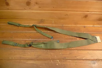 Vintage US Army WW2 Packboard Green Canvas STRAPS For Military Plywood Backpack • $19