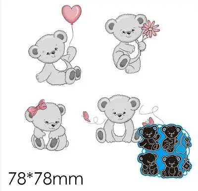 Bear Metal Cutting Dies Animal Decoration Scrapbook Craft Blade Punch Stencils • $8.10