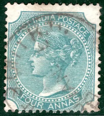 EAST INDIA Classic QV Stamp 4a Green Used Light CDS Cancel {samwells}ABLUE149 • £6.95