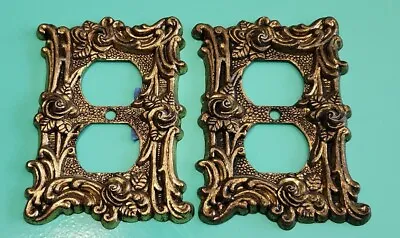 [2] Vintage AmerTac Rose Brass Plate Outlet Wall Cover 1967 • $24.47