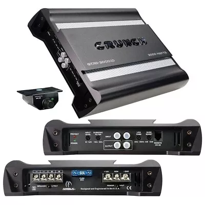 £199.99 • Buy Crunch Gtrii-3000.1d 3000w Mega Power Mono Car Amplifer