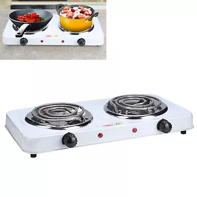 2000W Portable Kitchen Electric Double Burner Hot Plate Cooktop Cooking Stove • $23.98