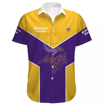 Minnesota Vikings Hawaiian Button Down Shirt Minnesota Vikings Football Shirt • $34.99