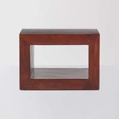 Dakota Mango Hardwood Cube Table Hand Crafted Furniture Coffee Table • £59.99