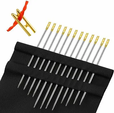 🔥48 Piece Self Threading Needle Set Assorted Needles Home Sewing Kit Quality • £2.45