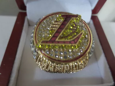 Lebron James 2020 LA Lakers Championship  Replica Ring/Wooden Box Size 9 • $35.99