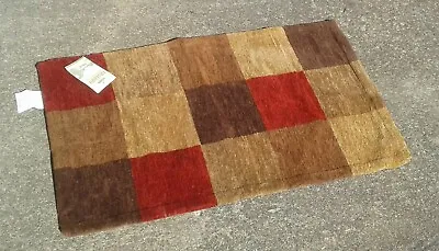 Vtg Chenille Rug Woven In India Kirklands Collezione Accent Rug Autumnal Colors • $39.98