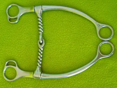 Vintage ROY Robinson Hand Made 4-3/4  CORKSCREW Mouth Long Shank Snaffle BIT • $125