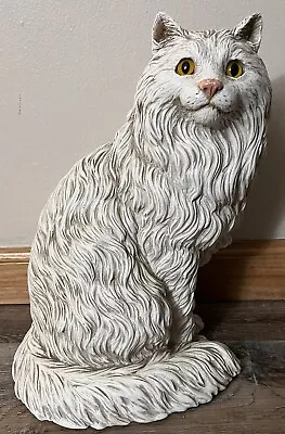 Vintage White Persian Kitten Cat Statue Universal Statuary Corp 1986 #8 • $62.85
